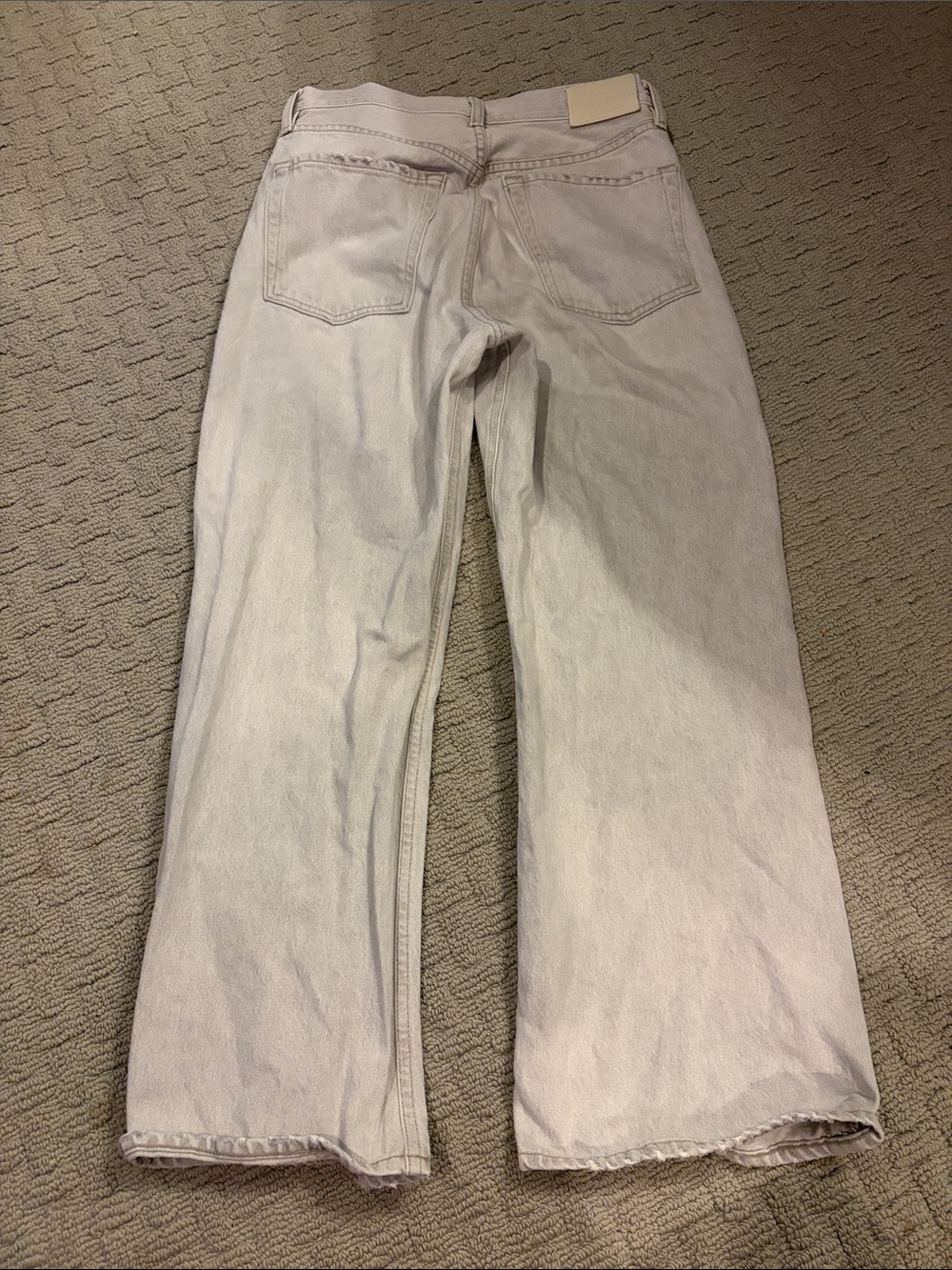 Citizens Of Humanity Light Gray Wide-Leg Button-Fly Jeans - Picture 2 of 3